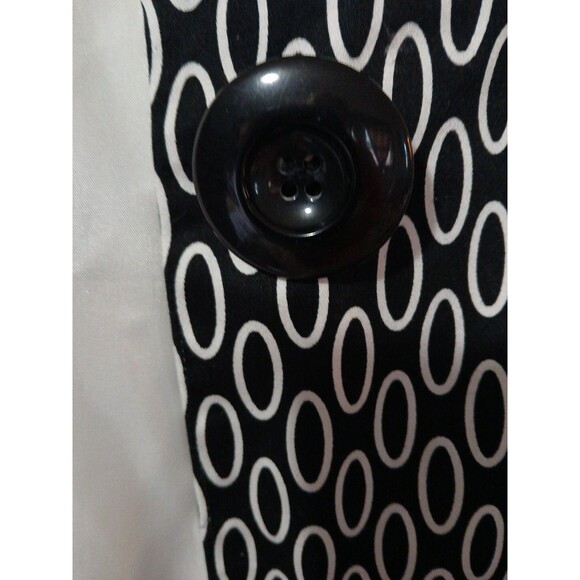 Lane Bryant Black And White Circle Print Blazer/ Jacket  Front Buttons  WM-24 - Picture 10 of 16